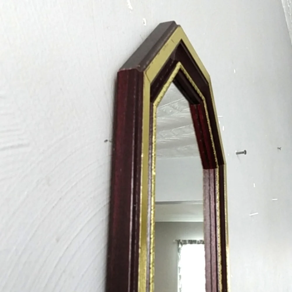 Home Interiors Octagon Mahogany gold accents mirror